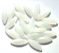20 8x23mm Milky White Opal Navette Drops
